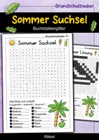 Vorschau - Arbeitsblätter - Sommer Suchsel - Buchstabengitter - Deckblatt