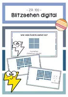 Vorschau - Präsentationen/Tafelbilder - Mathestarter: Blitzsehen im Zahlenraum bis 100 (digital) - Deckblatt