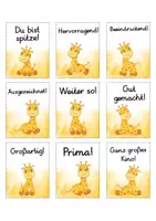 Vorschau - Bildkarten - Lobkärtchen für die Giraffenklasse - Lobkarten Giraffe - Seite 2