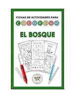 Vista previa - Hojas de trabajo - FICHAS DE ACTIVIDADES PARA COLOREAR EL BOSQUE ANIMALES - Portada