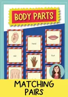 Vista previa - Juegos / Gamificación - Body parts: matching pairs game | Juego de Memory ® (inglés) - Portada