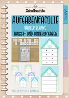 Vorschau - Präsentationen/Tafelbilder - Aufgabenfamilien Add/Sub_Tafelmaterial Häuser Tauschaufgaben und Umkehraufgaben - Seite 1