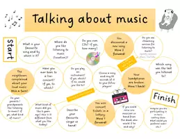 Vorschau - Spiele - Board Game: Talking about music - Deckblatt