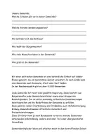 Vorschau - Arbeitsblätter - unsere Gemeinde beschreiben Aufgaben und Lösungen - Seite 2