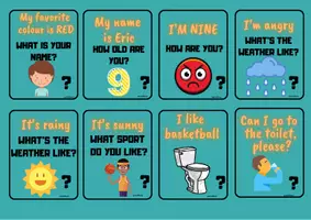 anteprima - Materiale di supporto/inclusione - Basic questions cards I have you have - Pagina 3