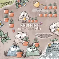 Vorschau - Mal- und Bastelvorlagen - Knuffies „Ich Wachse“ Cliparts Set - Seite 3