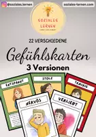 Vorschau - Arbeitsblätter - Meine Gefühle - Gefühlskarten - Bildkarten und Wortkarten mit Erklärung - Deckblatt