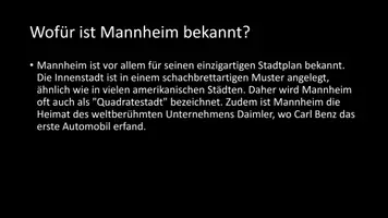 Vorschau - Arbeitsblätter - AB mit Fragen zum Thema "Mannheim" + Lösungsblatt + Infografik - Seite 3