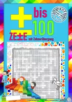 Vorschau - Unterrichtsreihen - Stufe 2f: Kreuzzahlrätsel ZE ± E mit ZÜ (± Lehrgang Zahlenraum 100, Stufe 2/8) - Deckblatt
