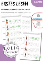 Vorschau - Spiele - Materialpaket Wörter und Namen zusammensetzen LOAMIST ENDUPK BFEiRHW - Deckblatt