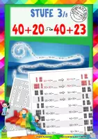 Vorschau - Unterrichtsreihen - Stufe 3: Aufgaben vom Typ 40+20 => 40+23 (± Lehrgang Zahlenraum 100, Stufe 3/8, Z+ZE) - Deckblatt