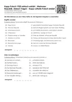 Vorschau - Arbeitsblätter - 1 Video - viele Aufgaben: Kapp-Putsch 1920 einfach erklärt - Weimarer Republik, Ablauf, Folgen - Kapp-Lüttwitz-Putsch erklärt - Deckblatt