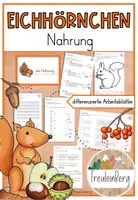 Vorschau - Arbeitsblätter - Nahrung des Eichhörnchens - Differenzierte Arbeitsblätter - Deckblatt
