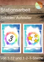 Vorschau - Stationenlernen - Stationsnummern - Deckblatt