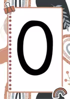 Vorschau - Poster - Zahlenposter 0-10 Boho, Anfangsunterricht - Seite 1