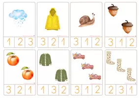 Vista previa - Refuerzo / NEE / Materiales de apoyo - OTOÑO - ABN: Tarjetas Asociación Número- Cantidad. - página 3