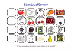 Aperçu - Feuilles d'exercices - Kit sur le thème des fruits - Page de couverture