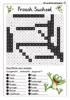 Vorschau - Arbeitsblätter - Frosch Suchsel - Buchstabengitter - Seite 2