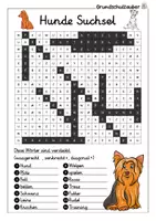Vorschau - Arbeitsblätter - Hunde Suchsel - Buchstabengitter - Seite 2