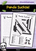 Vorschau - Arbeitsblätter - Panda Suchsel - Buchstabengitter - Deckblatt