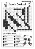 Vorschau - Arbeitsblätter - Panda Suchsel - Buchstabengitter - Seite 2