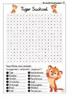 Vorschau - Spiele - Tiger Suchsel - Buchstabengitter - Seite 1