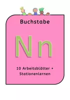 Vorschau - Arbeitsblätter - Buchstabe N / n 10 Arbeitsblätter + Stationenlernen - Deckblatt