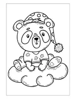 Aperçu - Préparation de séance / Séance complète - Ours mignon - Pack de coloriages gratuit +8 illustrations - Page de couverture
