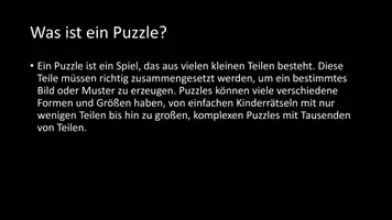 Vorschau - Arbeitsblätter - AB mit Fragen zum Thema "Puzzle" + Lösungsblatt - Seite 2