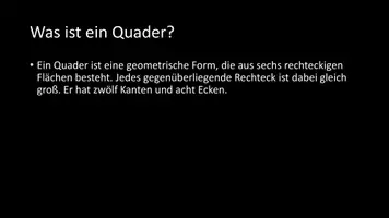 Vorschau - Arbeitsblätter - AB mit Fragen zum Thema "Quader" + Lösungsblatt - Seite 2