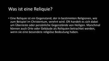 Vorschau - Arbeitsblätter - AB mit Fragen zum Thema "Reliquie" + Lösungsblatt + Mindmap - Seite 3