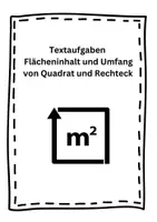 Vorschau - Arbeitsblätter - Flächeninhalt und Umfang von Rechteck und Quadrat - Deckblatt