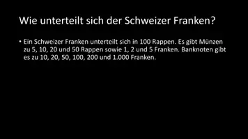 Vorschau - Arbeitsblätter - AB mit Fragen zum Thema "Schweizer Franken" + Lösungsblatt - Seite 3