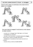 Aperçu - Feuilles d'exercices - Les Bons comportements à l’école - Page de couverture