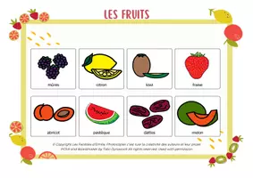 Aperçu - Apprentissages en autonomie - Loto des Fruits, idéal pour enfant porteur de handicap - Page 1