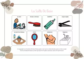 Aperçu - Apprentissages en autonomie - Loto de la salle de bain - Page 1