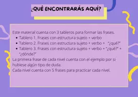 Vista previa - Unidades / Secuencias / Situaciones de Aprendizaje - El juego de las oraciones - página 1