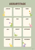 Vorschau - Anderer Materialtyp - Geburtstagskalender "Dino" - Seite 1