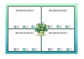 Vorschau - Arbeitsblätter - Ziel der Woche / Darin möchte ich wachsen - Karten - Seite 1