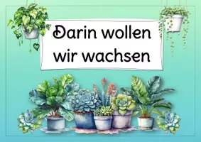 Vorschau - Poster - Schuljahres-Ziele-Plakat zur Motivation (zum Schulstart, Pflanzen-Stil) - Seite 2