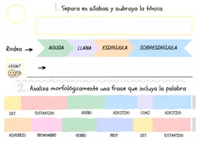 Vista previa - Unidades / Secuencias / Situaciones de Aprendizaje - PLANTILLA: análisis morfológico - sílaba tónica - página 3