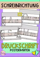 Vorschau - Bildkarten - Schreibrichtung Buchstaben Druckschrift (Poster, Karten) - Deckblatt