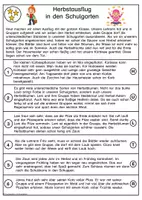 Vorschau - Arbeitsblätter - Lesespurgeschichte Herbst Deutsch Leseverständnis - Seite 2