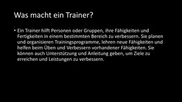 Vorschau - Arbeitsblätter - AB mit Fragen zum Thema "Trainer" + Lösungsblatt - Seite 2