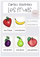 Vorschau - Spiele - Les fruits Bildkarten Wortkarten Obst - Deckblatt