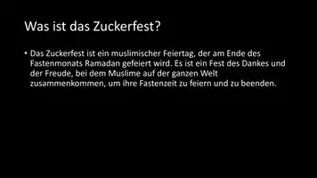 Vorschau - Arbeitsblätter - AB mit Fragen zum Thema "Zuckerfest" + Lösungsblatt + Infografik - Seite 2