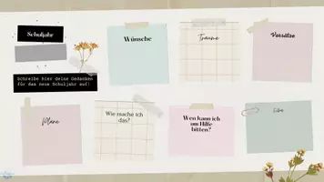 Vorschau - Anderer Materialtyp - meine Wünsche für neue Schuljahr - Deckblatt