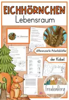 Vorschau - Arbeitsblätter - Lebensraum des Eichhörnchens - Differenzierte Arbeitsblätter - Deckblatt