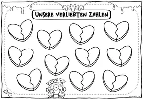 Vorschau - Arbeitsblätter - Verliebte Zahlen: Tafelmaterial & Arbeitsblätter (Klasse 1) - Seite 2