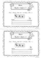 Vorschau - Unterrichtsreihen - Buchstabenheft Klasse 1 Buchstabe A, a. Buchstabeneinführung, Silbenkönig, Schreiben, Lesen - Seite 1